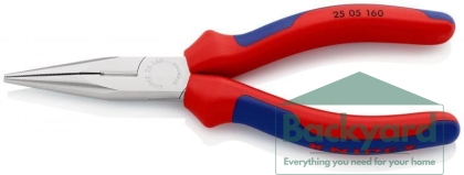 Клещи резачки с остър връх, хромирани, синьо-червена ръкохватка 160мм, Knipex